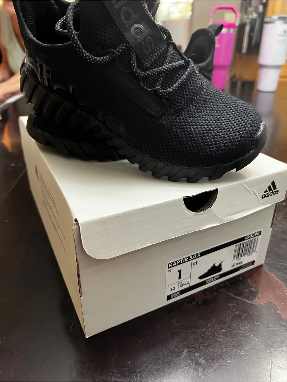 adidas Kids Black Mesh Athletic Sneakers